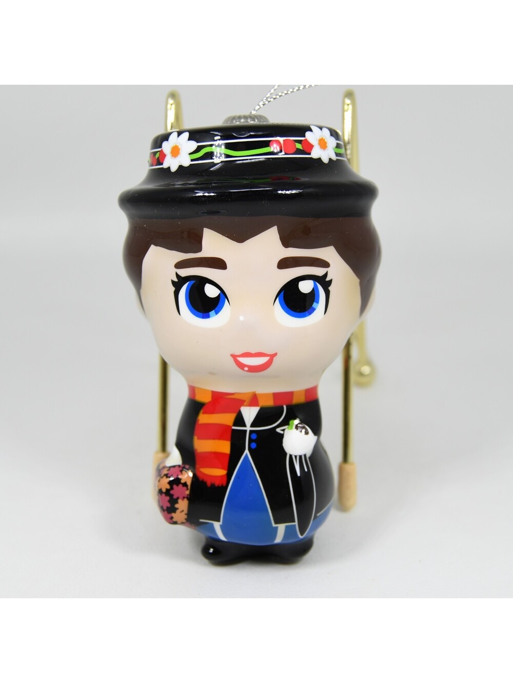 Mary Poppins Christmas Ornament Disney Hallmark Decoupage Shatterproof Plastic